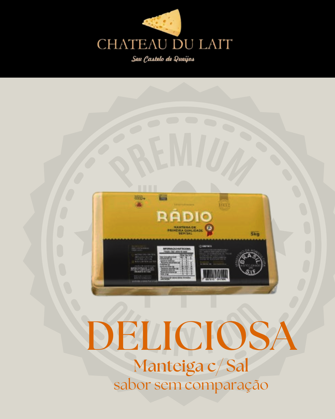 Manteiga Radio bloco 5kg